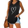 Women Fashion V-neck Sleeveless T-shirt Women Casual Loose Tank Top