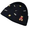 Women's Cute Bear Woolen Hat: Fashionable, Warm, Versatile Knitted Beanie with Ear Protection and Embroidery