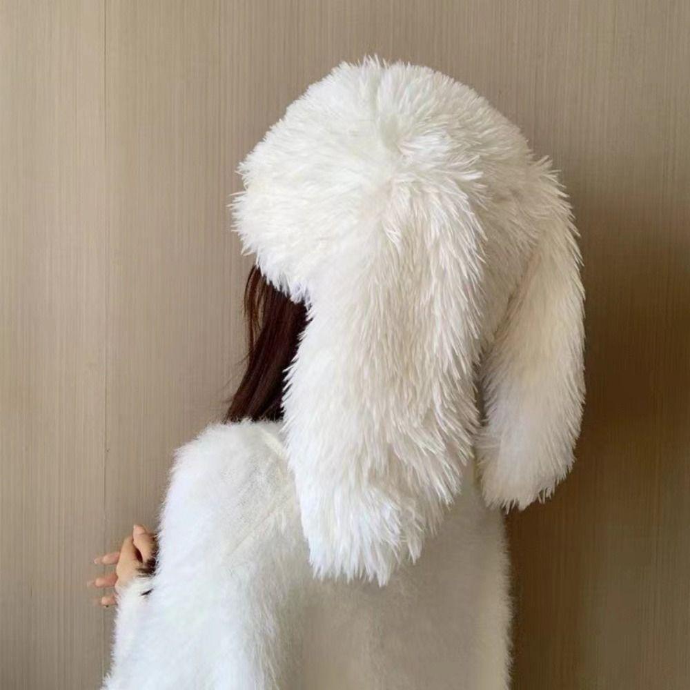 Rabbit Bunny Ears Warmer Photo Props Beanies Cap Long Rabbit Ears Hat Girls Beanie Winter Hat