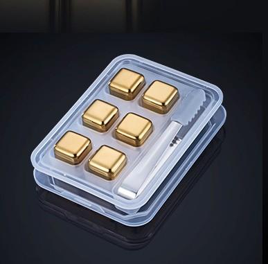 4/6/8 Pcs Stainless Steel Ice Cubes Set Reusable Chilling Stones for Whiskey Wine Wine Cooling Cube Chilling Rock Party Bar Tool