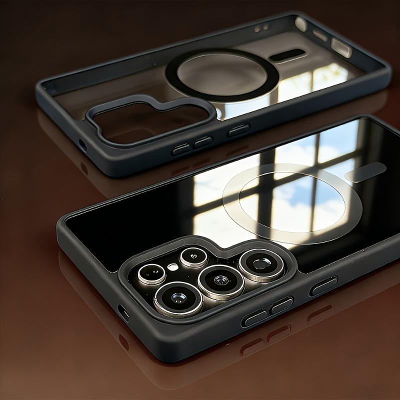 Transparent for Magsafe Magnetic Case For Samsung Galaxy S26 S25 S24 S23 S22 Plus Ultra FE Edge Wireless Charging Protect Cover