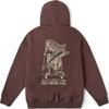Vans Logo Print Hooded Long Sleeve Sweatshirt Unisex Sweatshirt Chocolate VN000KVHE95