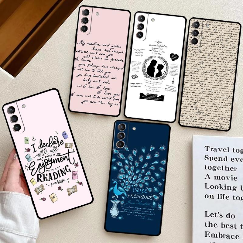 Pride And Prejudice Jane Austen Case For Samsung Galaxy S24 S22 S21 S23 Ultra Note 20 S8 S9 S10 Note 10 Plus S20 FE Cover