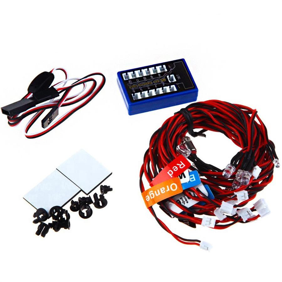 12 LED Lighting System Kit For RC Car 1/10 1/8 HSP Traxxas TAMIYA CC01 D90 SCX10