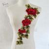 Embroidery Three-Dimensional Red Rose Lace, Lace Collar, Clothing Accessories Water-Soluble Lace Diy