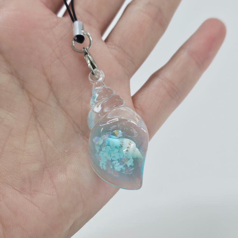 Aqua Transparent Sky Blue Bag Cell Phone Keyring Keychain 3 Colors