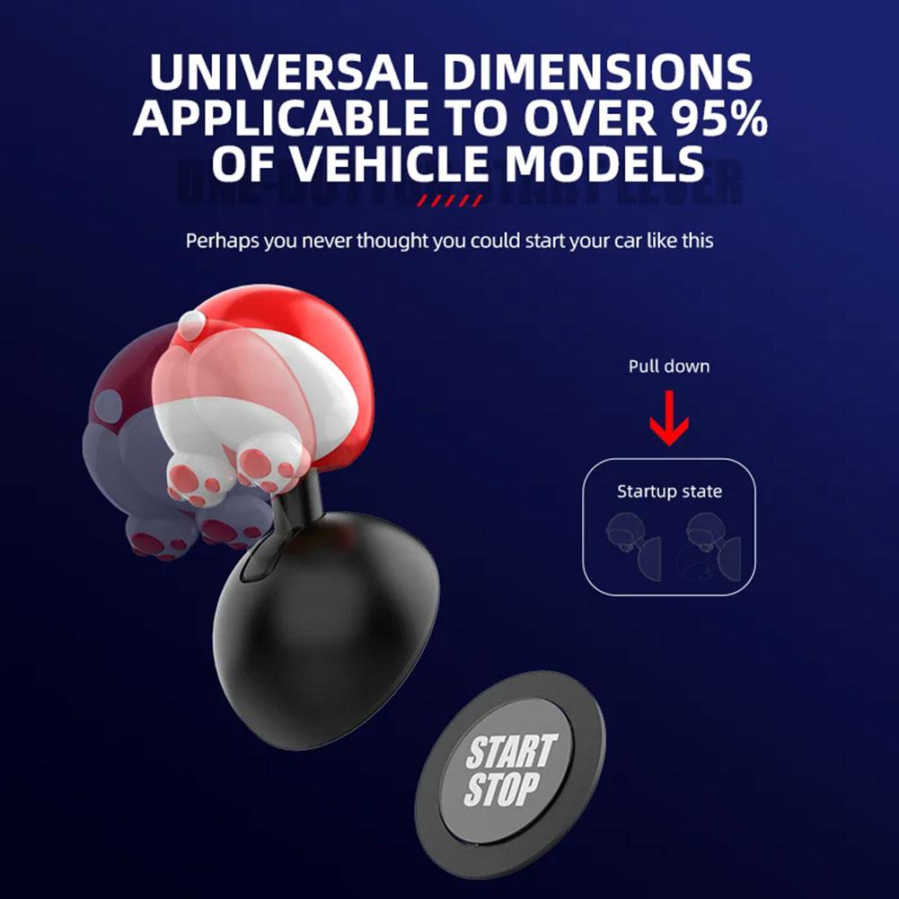 Креативный чехол для кнопки запуска и остановки автомобиля Corgi-Dog Butt - Защитная крышка для рычага запуска одним щелчком, внутреннее украшение для автостиля