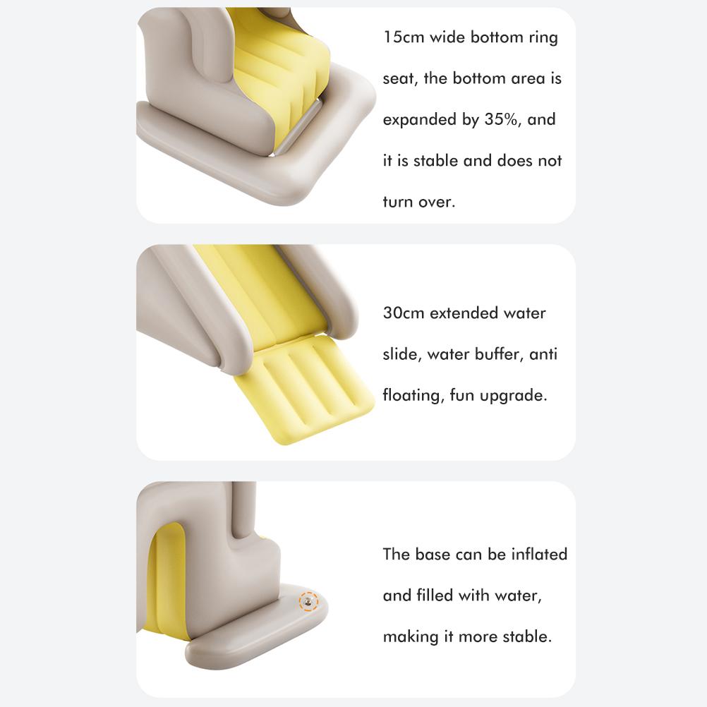 Inflatable Water Slide Compact Inflatable Climbing Wall Water Slide Park Outdoor Summer Fun for Kids