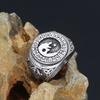 Viking Odin Celtic Wolf Swallow Sun Moon Rune Titanium Steel Ring For Men