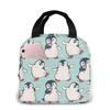 Penguins Insulated Lunch Box Reusable Cooler Tote Bag Waterproof Lunch Holder Lunch Bag Gift for Women Men Work Picnic Travel