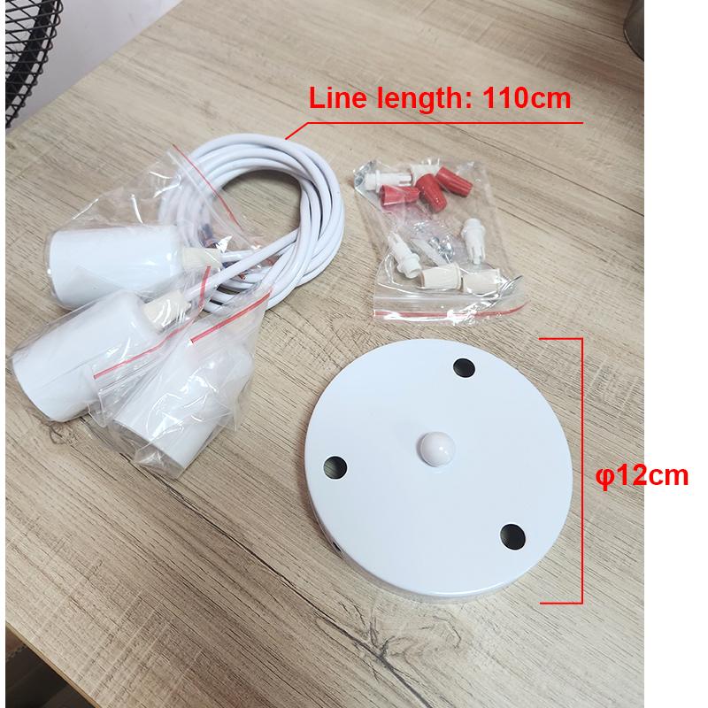 Простой трехрожковый подвесной светильник, Современный ресторан, Барная стойка, Гостиная, Спальня, Балкон, E27 Подвесной линейный светильник