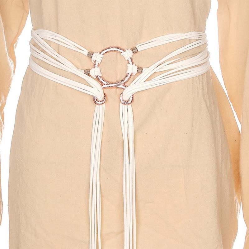 Элегантный пояс-пояс с узлом для платья, пояс-веревка для женщин, ретро-стиль, цепочка на талию, идеально подходит для повседневного наряда для свидания