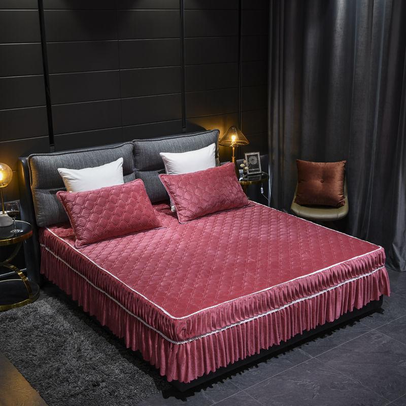 3 шт./компл. хрустальная бархатная юбка-кровать, толстое нескользящее покрывало, фланелевое защитное покрытие Simmons