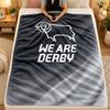 Flannel BlanketDerby County Warm Soft Throw Blanket for Indoor Sofa Bed Living Room Use