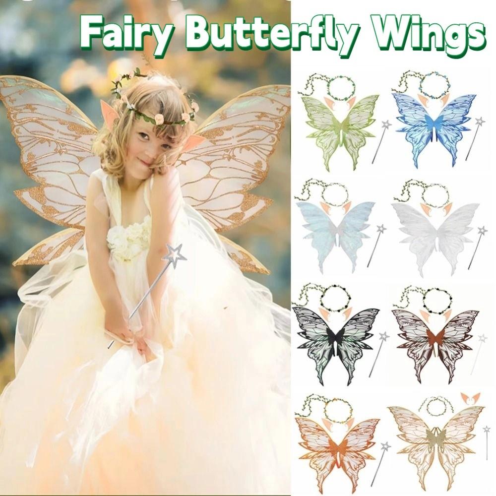 Lightweight Fairy Costume Wing Set Fluttering Wings Dress Up Wings Set Cosplay Costumes