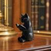 Настольное украшение Кот 3D-печатная фигурка Читающий кот, Декоративная фигурка с утяжеленным противоскользящим основанием, Статуэтка Интеллектуал с высококачественной текстурой, Очки
