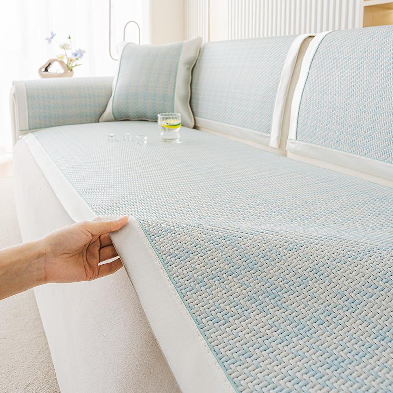 Medieval Rattan Sofa Cushion Summer  New Sofa Cover Summer Ice Silk Cold Mat Cushion