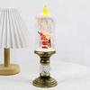 Christmas LED Candle Light Flameless Rotating Waterfall Sparkling Candle Light Crystal Electronic Candle Desktop Decoration Gift