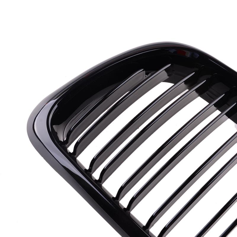 1 Pair Car Dual Slats Double Line Front Bumper Hood Grille 51138195152 Fit for BMW 3 Series E36 Sedan Compact Cabrio Facelift