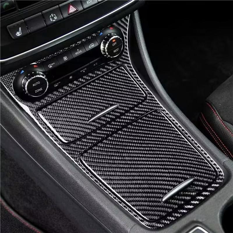 Car Carbon Fiber Center Console Central Storage Box Decoration Sticker For GLA X156 CLA C177
