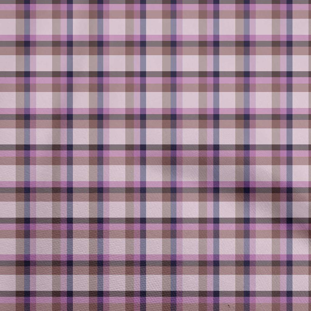 oneOone Cotton Flex Brown Fabric Check Fabric For Sewing Printed Craft Fabric By The Yard 40 Inch