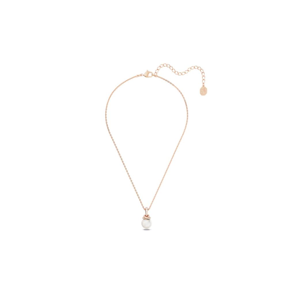 Swarovski Cubic Zirconia Rose Gold Tone Plated, Faux Crystal, Faux Pearl Necklaces Women's 5669523