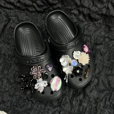 Аксессуары для обуви Cave, Цветы для обуви, Трендовые, Трехмерные Кристальные Бриллианты, Высококлассное Ощущение, Пряжка для обуви, Съемные, Украшение верха обуви