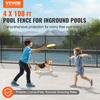 Pool Fence, 4 x 108 FT Pool Fences for Inground Pools, Removable Child Safety Pool Fencing, Easy DIY Installation Swimming Pool Fence, 340gms Teslin