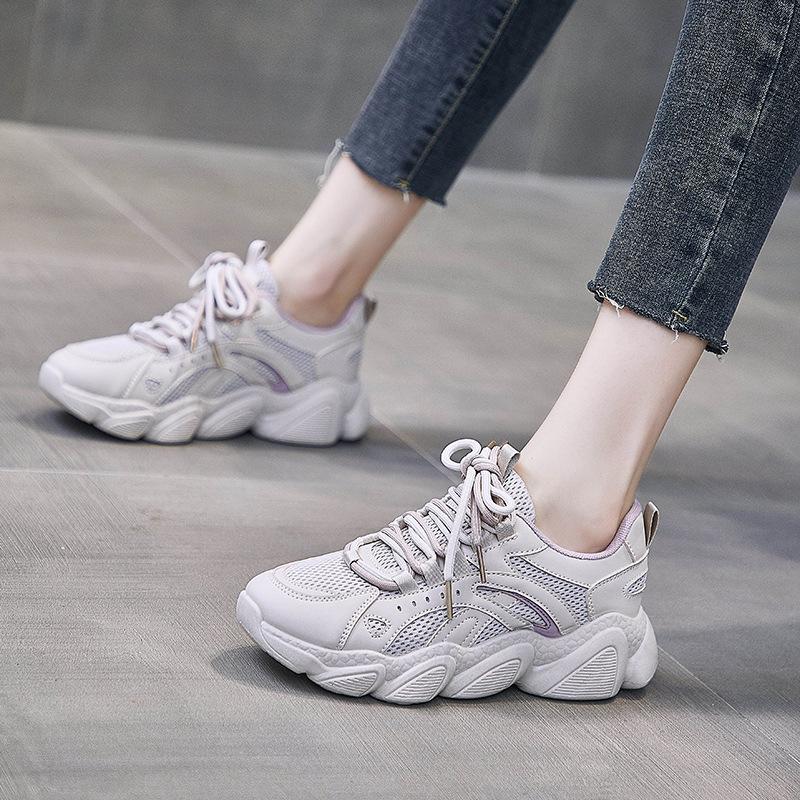 Кроссовки, женская обувь на плоской подошве, спортивная обувь с сеткой, летние дышащие кроссовки на платформе, повседневная обувь для бега, женские кроссовки для прогулок