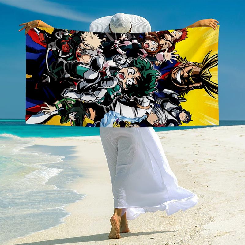 My Hero Academia Fashion Beach Towel: Ideal for Summer Adventures Soft, absorbent and quick drying suitable for swimming and bathing