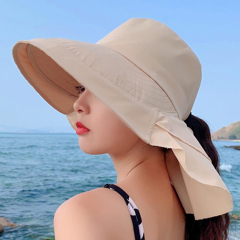 Sun Protection Hat Travel Fisherman Hat Hat Women'S Summer Neck Outdoor Cycling Sun Hat Protection