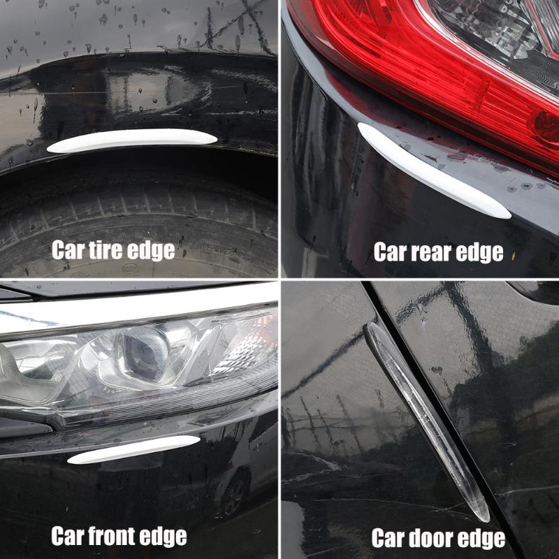 2 шт., противоударные полосы для дверей автомобиля, защитные полосы для бампера автомобиля, защита от царапин, силиконовые водонепроницаемые самоклеящиеся наклейки для автомобиля