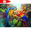 5D DIY Mosaic Parrot Diamond Painting Animal Full Round Home Decor Picture