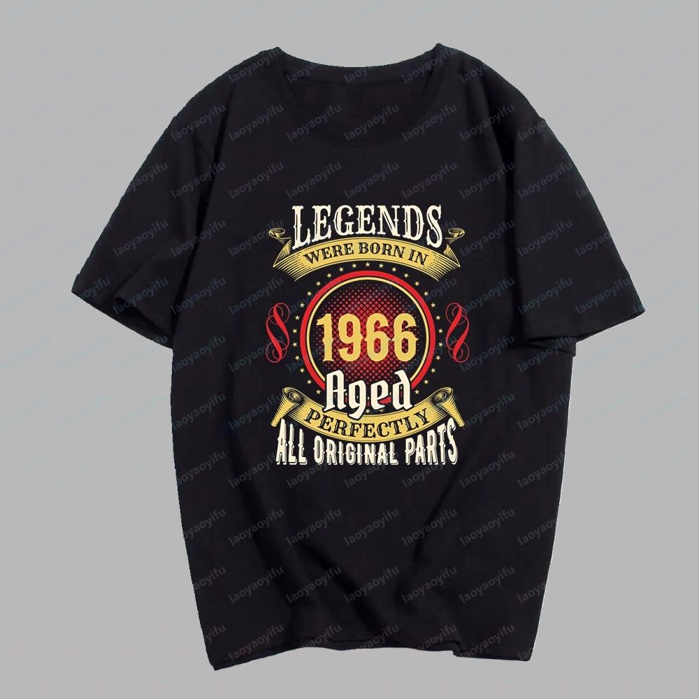 Born in 1966 Gift Legends Were Born Age Birthday Tee Perfectly Original Parts Birthday Gift Idea