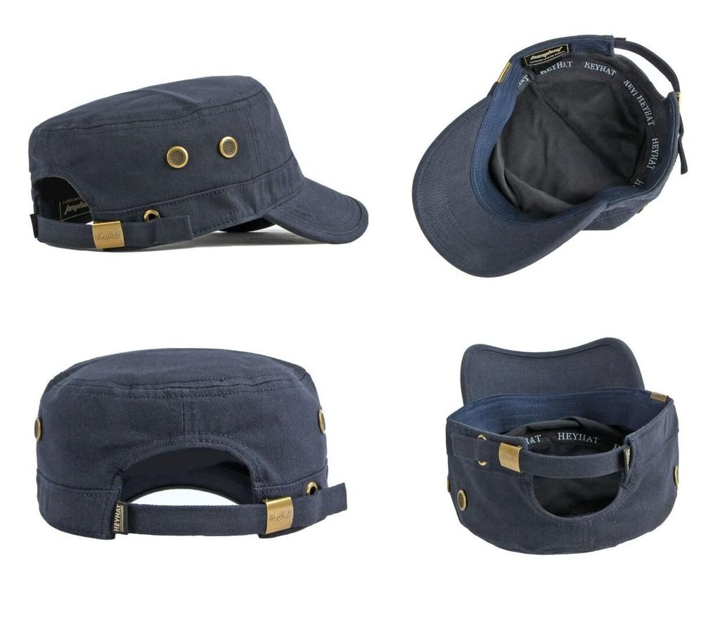 AXIAO Хлопковая военная рабочая регулируемая для осени и зимы для улицы и рыбалки мужская 100% кепка, размер, (синий)