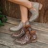 Anti-slip Women's Shoes - New Style, Retro Pointed-toe, Thick Heel, Short Boots