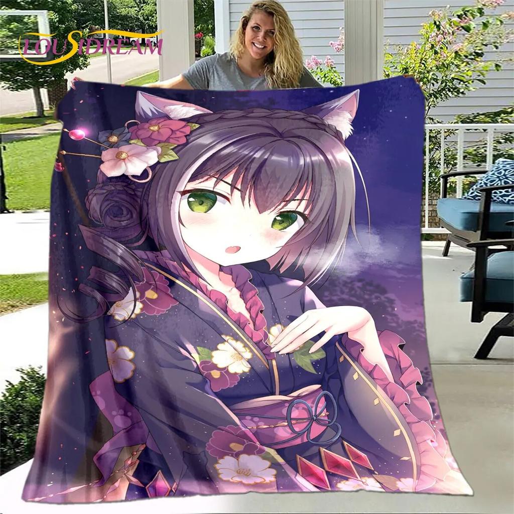 Puella Magi Madoka Magica Cartoon Soft Plush Blanket,Flannel Blanket Throw Blanket for Living Room Bedroom Bed Sofa Picnic Cover