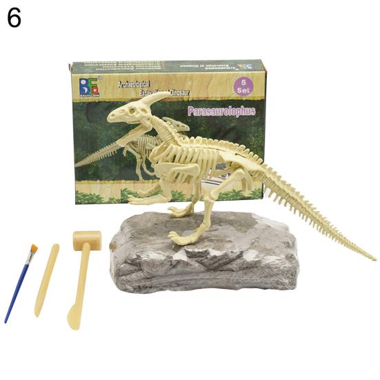 Dinosaur Fossil Skeleton Excavation Dig Up Kit DIY Assembly Educational Kids Toy