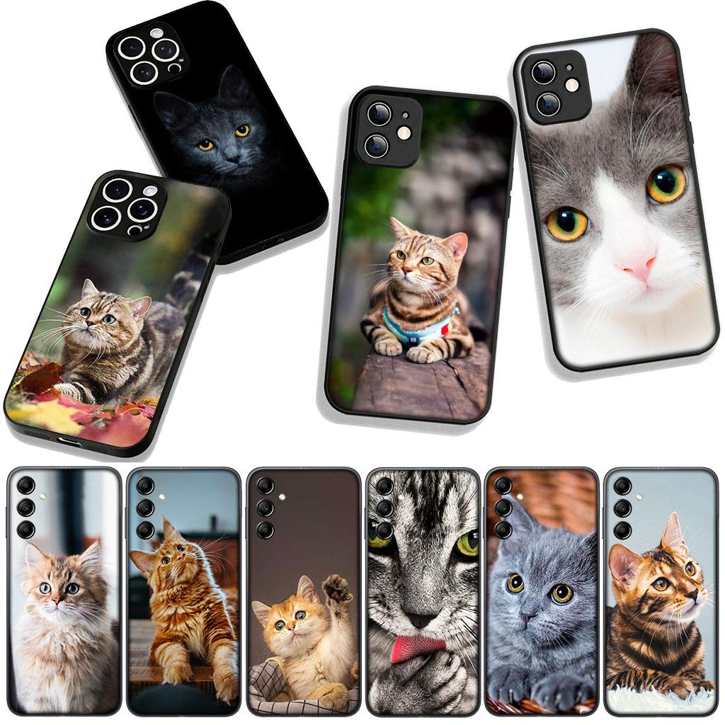 Blue Cat Green Eyes Meow Phone Cover for Xiaomi Redmi Note 14 12 13 ProPlus A4 A3 Pro Plus 12C 13C 14C 5G Case