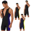 Men's Stretch Spandex Leotard Sleeveless Wrestling Singlets Swimsuit Wetsuit