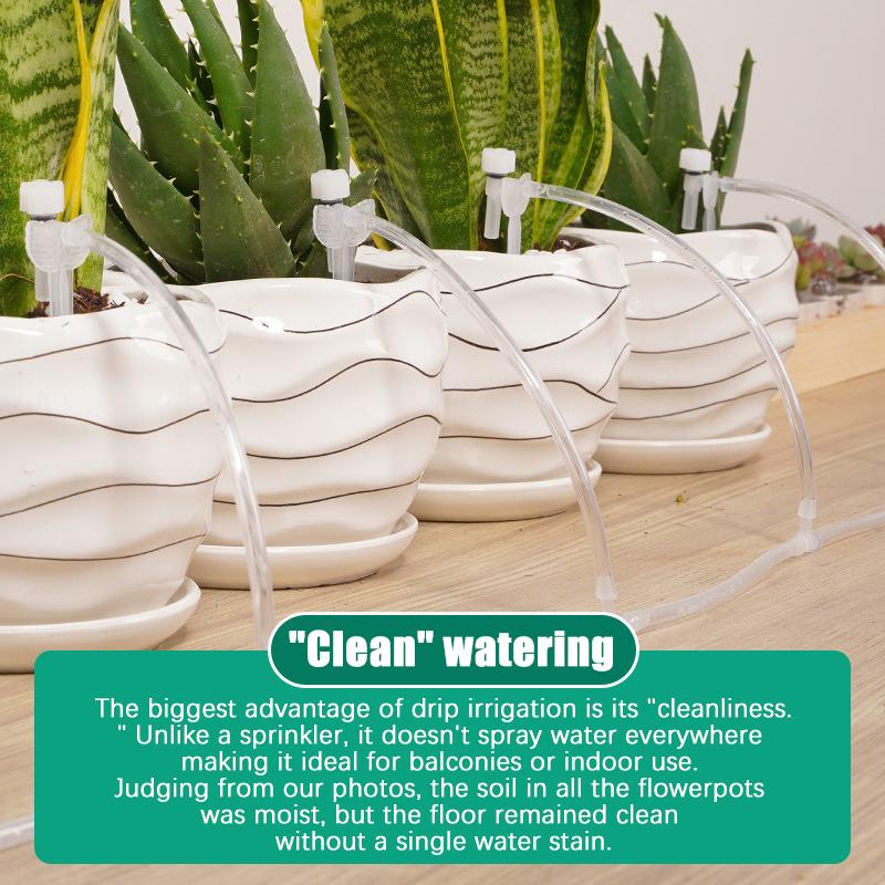 2-20M Garden Drip Irrigation Kit  Adjustable Valve Drip Watering Device 4/7mm Hose  Potted Plant Micro Dripper Greenhouse