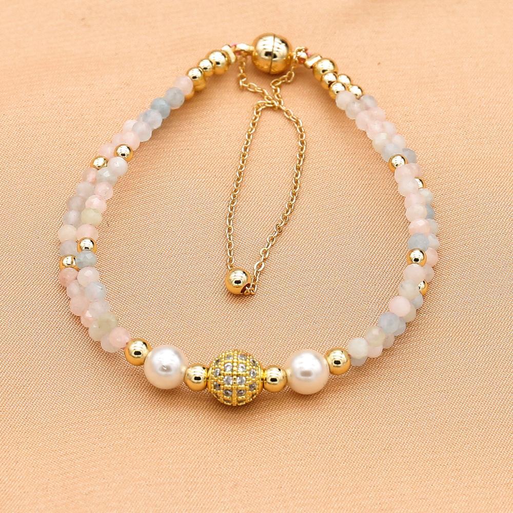 3 мм бусины морганиты в форме сердца магнитные браслеты из нитей элегантный богемный браслет из бисера женские модные ювелирные изделия подарки