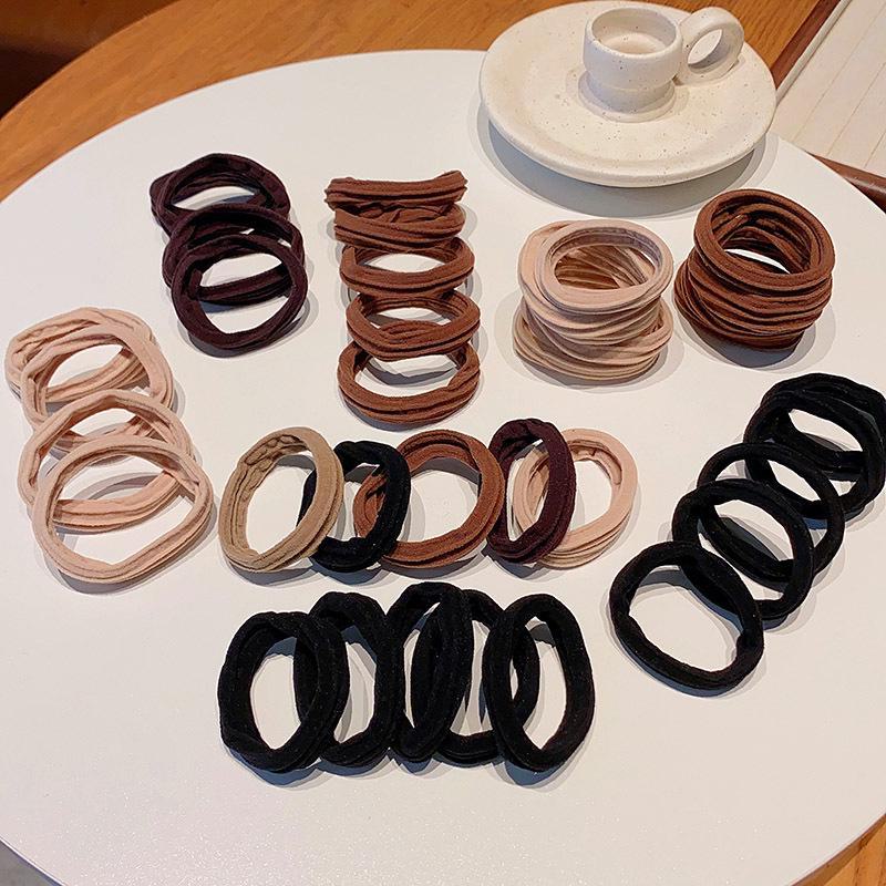 Высокая эластичная летняя резинка для волос «конский хвост» - однотонная женская прочная повязка на голову