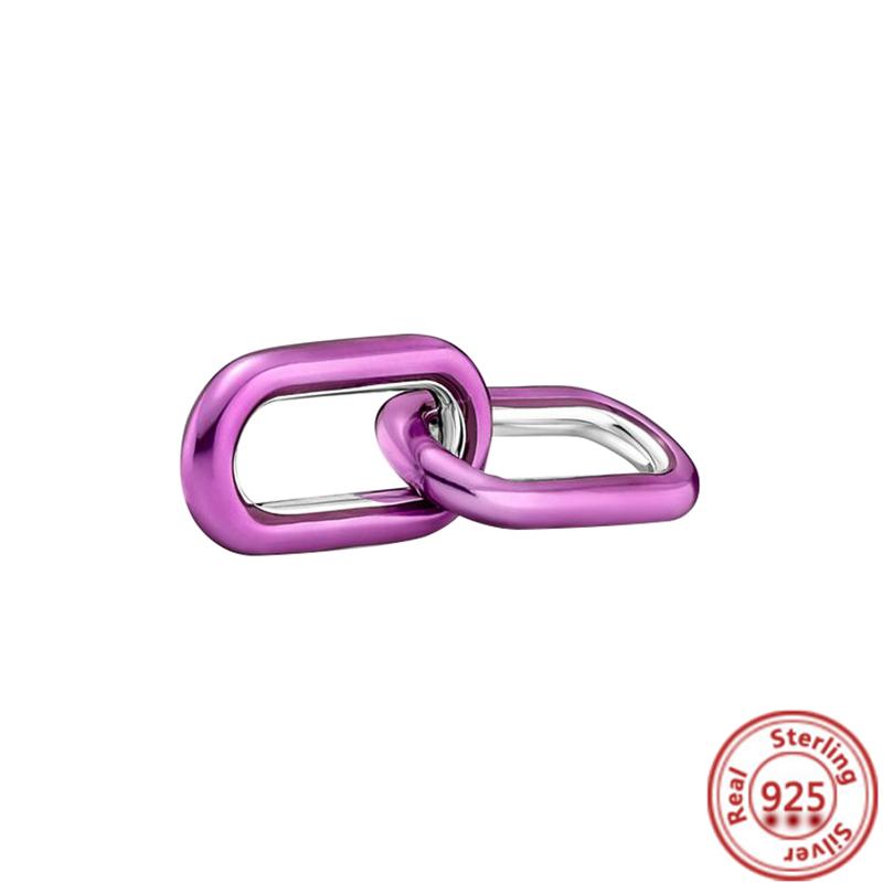 Кольцо Me из стерлингового серебра 925 пробы с круглым разъемом, двойной браслет, подходит для оригинального браслета-цепочки Me Link, ювелирные изделия