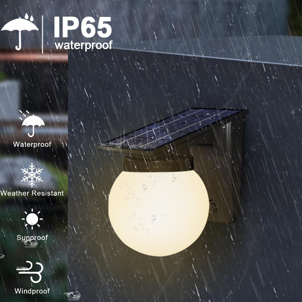 Solar Wall Lights Outdoor Wall Mounted Exterior Lighting Post Light Waterproof Solar Bulb Light House Patio Front Door Fence Dec