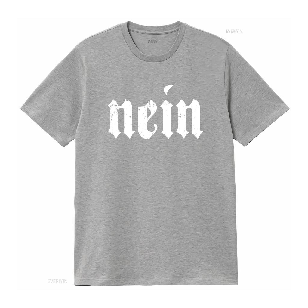 Nein German Men Saying No Funny Germany Deutschland Vintage T Shirt vintage Washed Casual homme Unisex Breathable streetwear