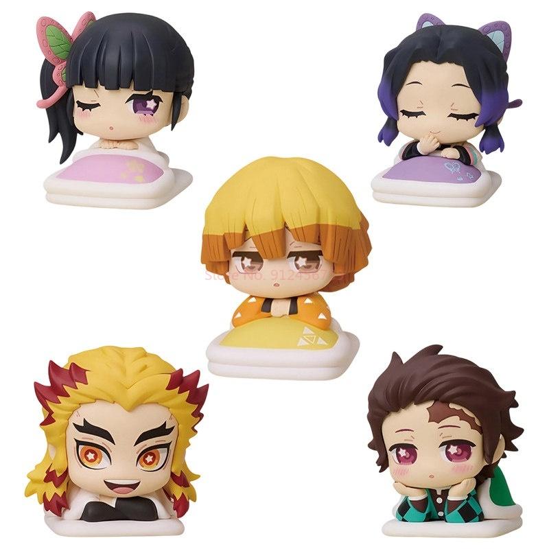 Genuine Scale Model Demon Slayer Bed Sleep Doll Kamado Nezuko Hashibira Inosuke Collection Model Action Figure Toy Gift