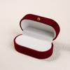 Jewelry Storage Box Wedding Ring Case Velvet Couple Rings Holder Fashion Finger Ring Box  Wedding