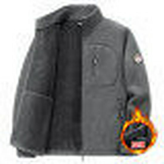 2024 Men's Large Fleece Hooded Jacket with Polar Grain Liner
