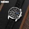 Модные деловые мужские кварцевые часы 9260 многофункциональные дата фазы Луны кожаные классические водонепроницаемые часы